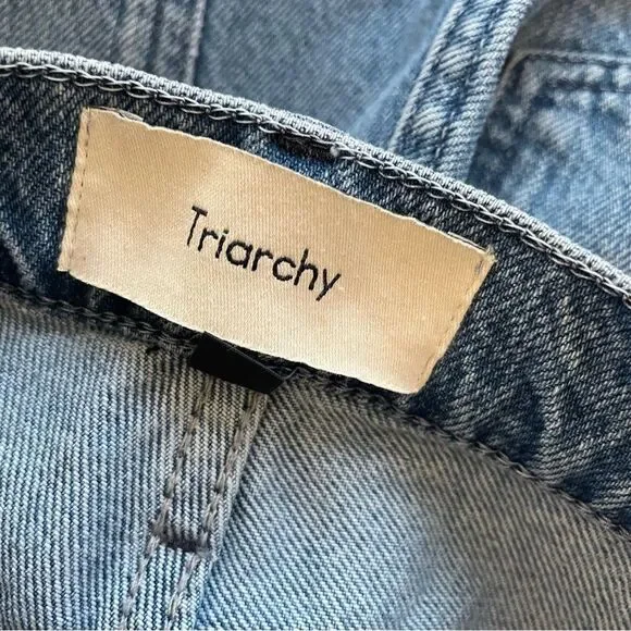 Triarchy Ms. Triarchy V-High Rise Straight Leg Medium Indigo Size 29 NWT